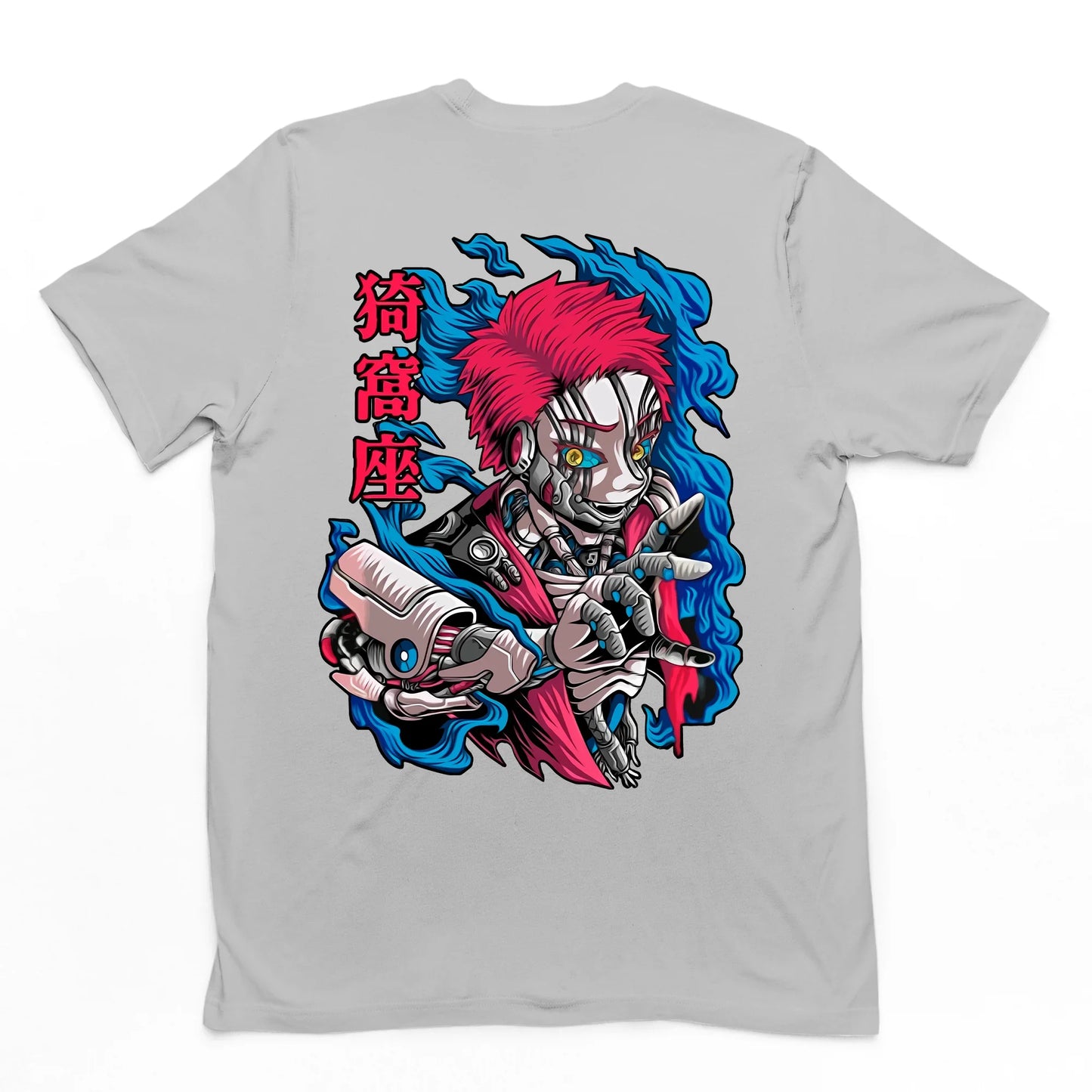 Camiseta Básica Cyber Akaza Demon Slayer Art- CINZA