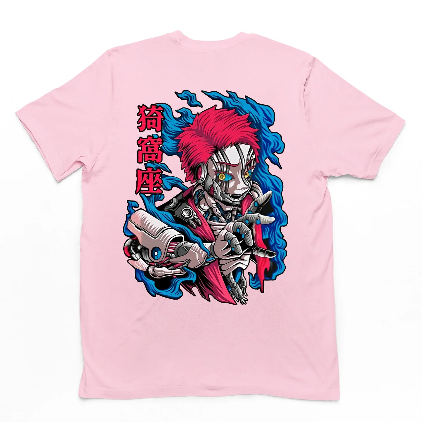 Camiseta Básica Cyber Akaza Demon Slayer Art- ROSA BEBE