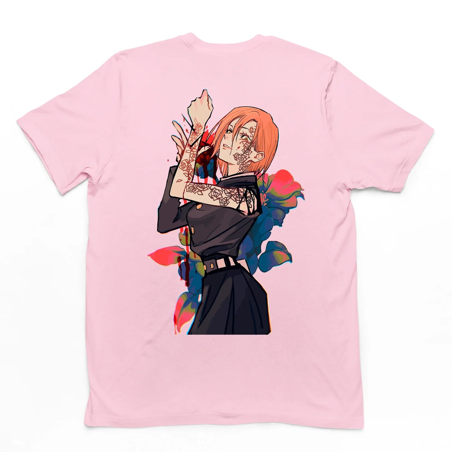 Camiseta Básica Nobara Jujutsu Kaisen- rosa bebe