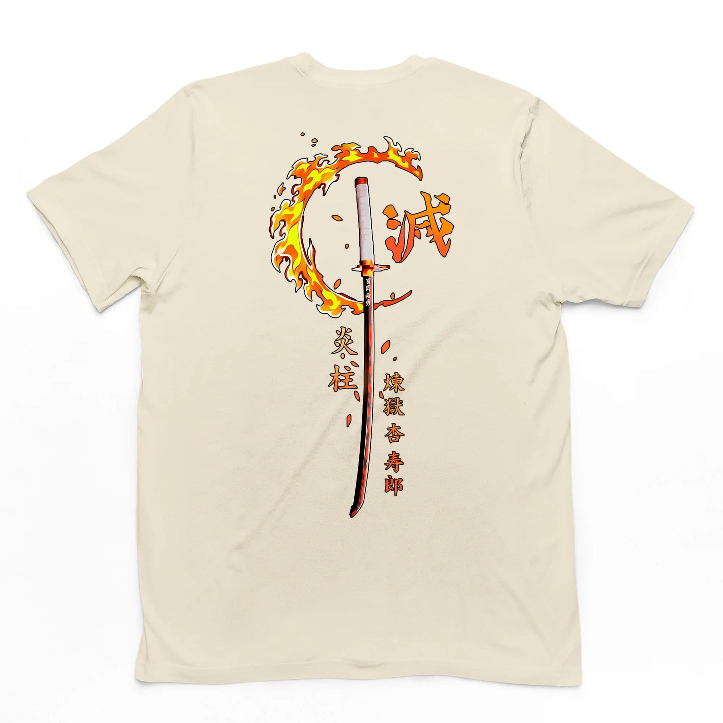 Camiseta Básica Pérola Rengoku Kyojiro do Anime Kimetsu No Yaiba