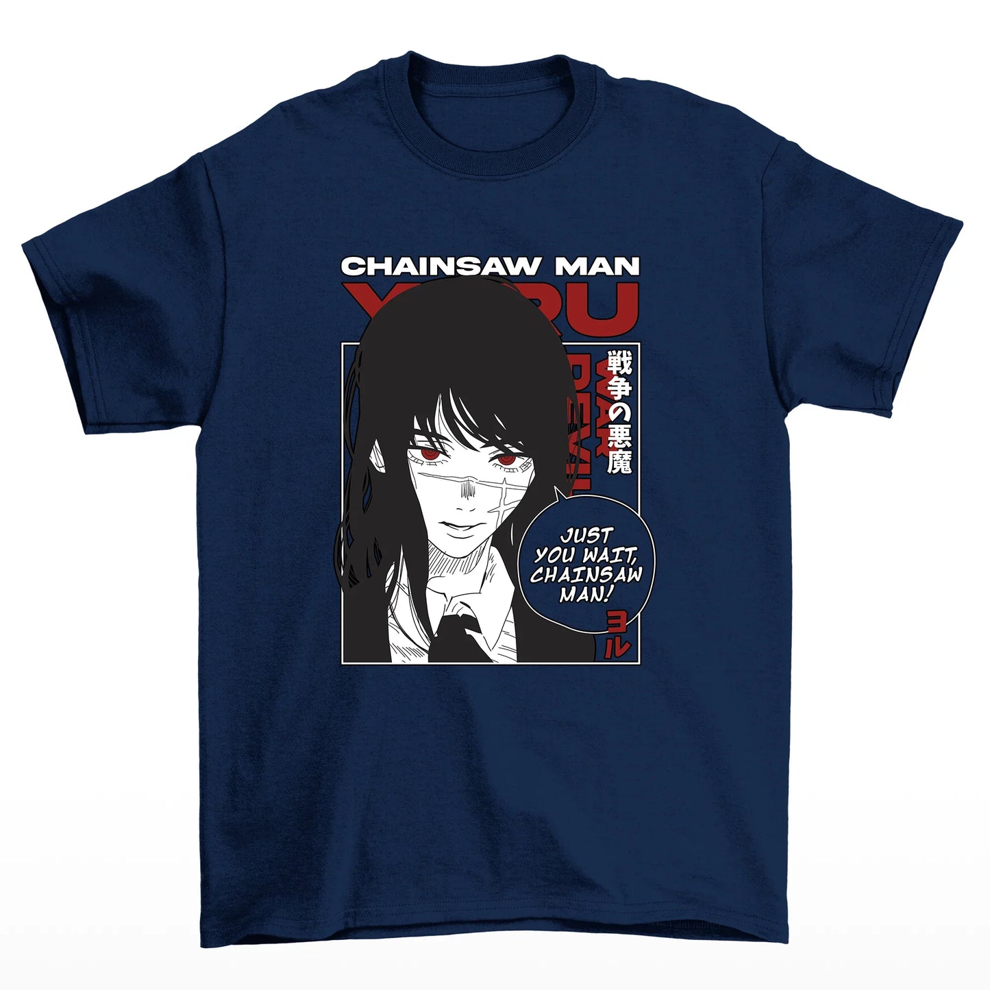 Camiseta Básica War Devil Chainsaw Man- Azul-Marinho