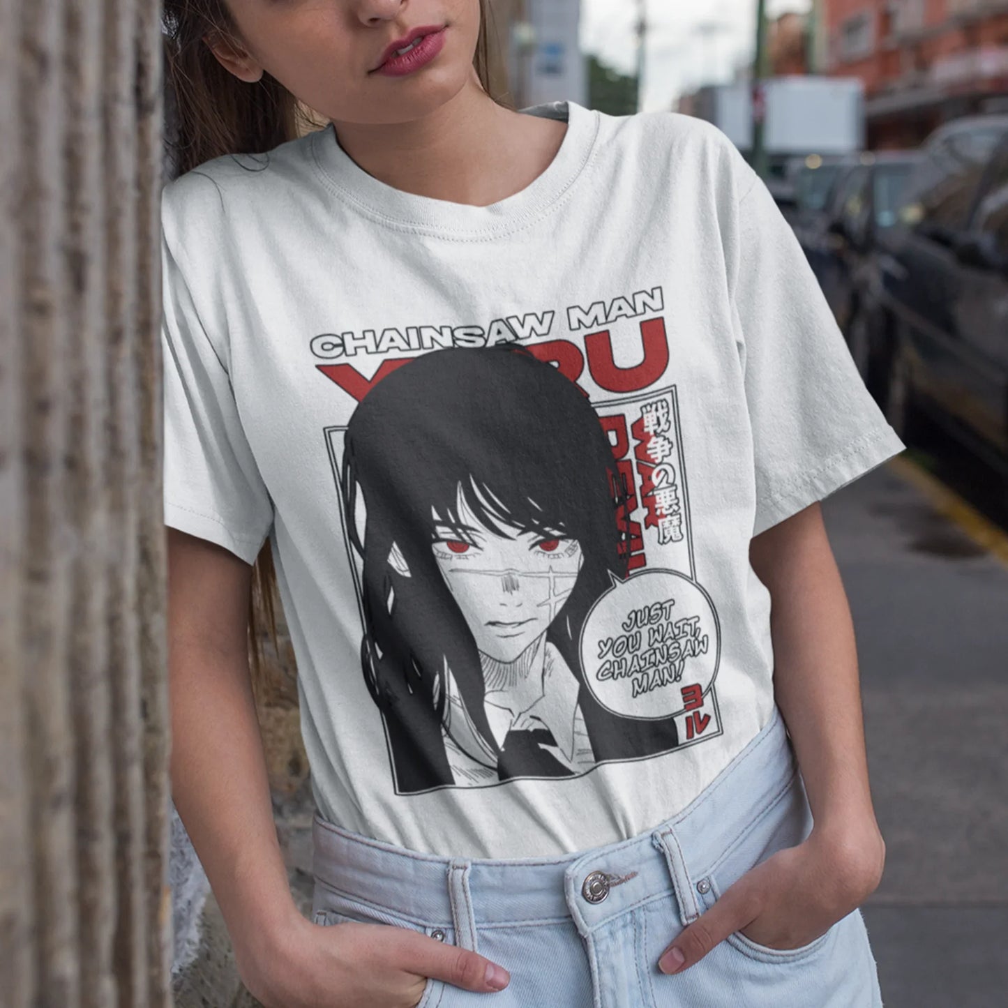 Camiseta Básica War Devil Chainsaw Man- Branco