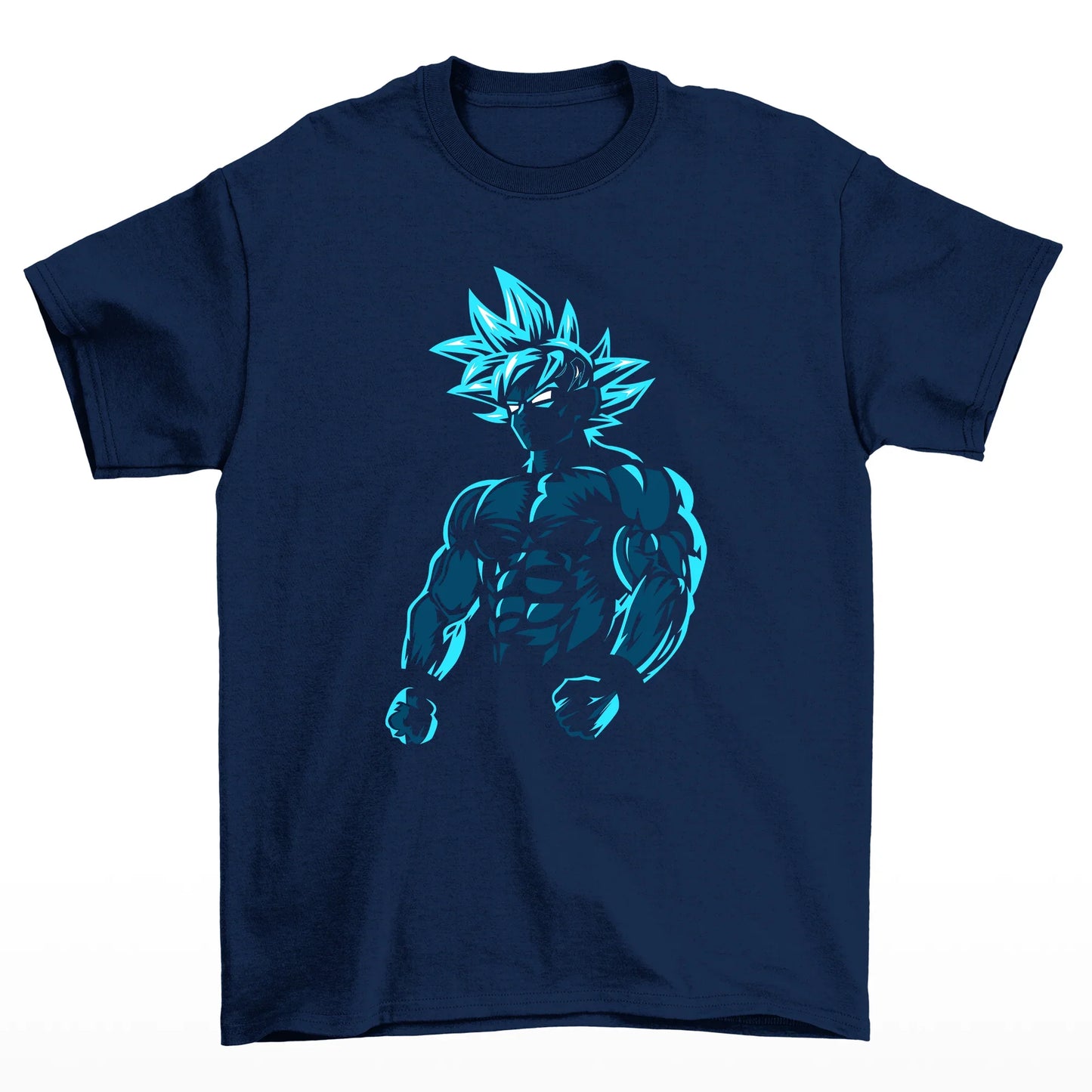 Camiseta Básica Goku Muscles Gym- Azul-Marinho