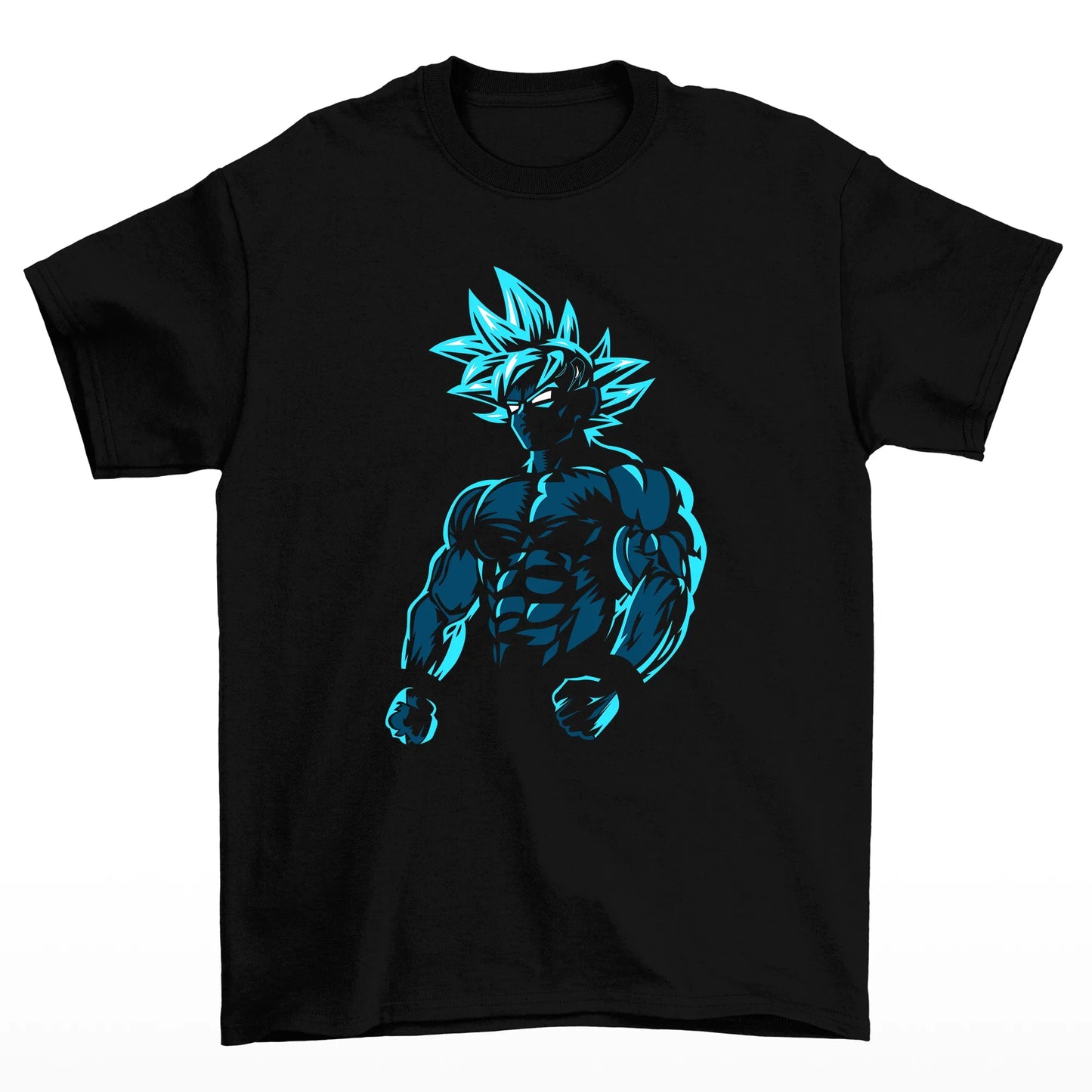 Camiseta Básica Goku Muscles Gym- Preto