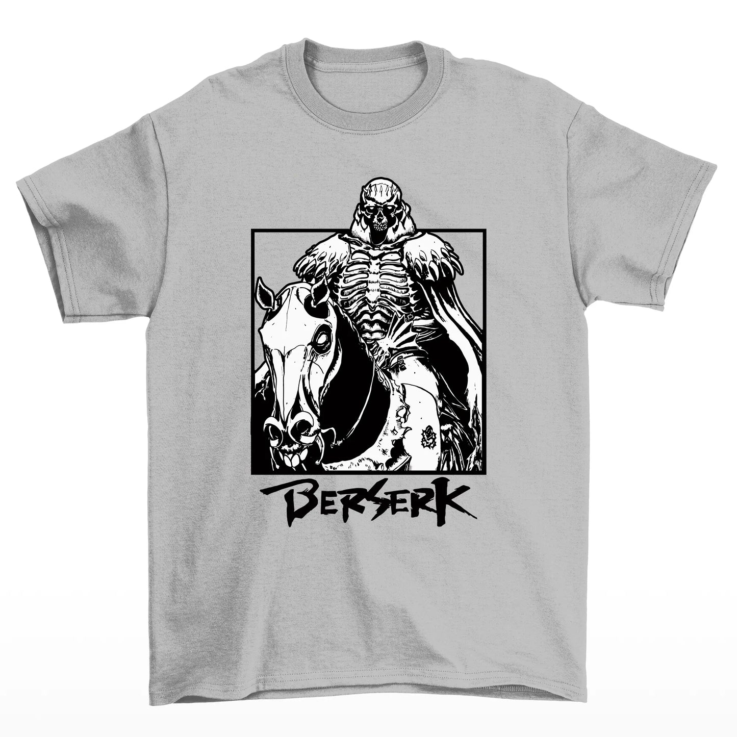 Camiseta Berserk Knight Skull- cinza