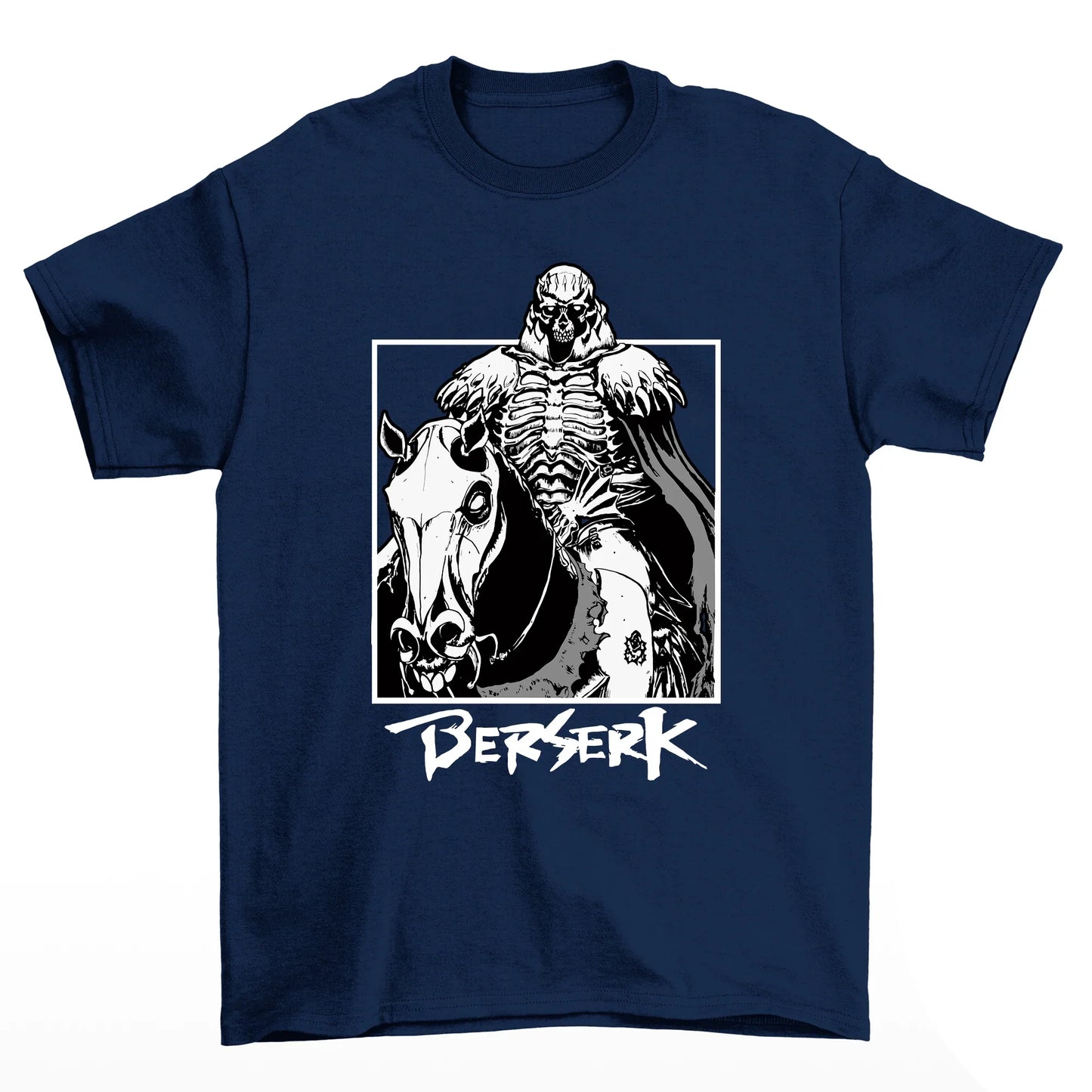 Camiseta Berserk Knight Skull- azul-marinho