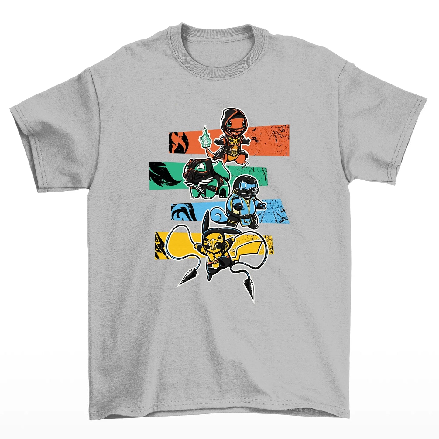 Camiseta Pokemon Ninjas- cinza