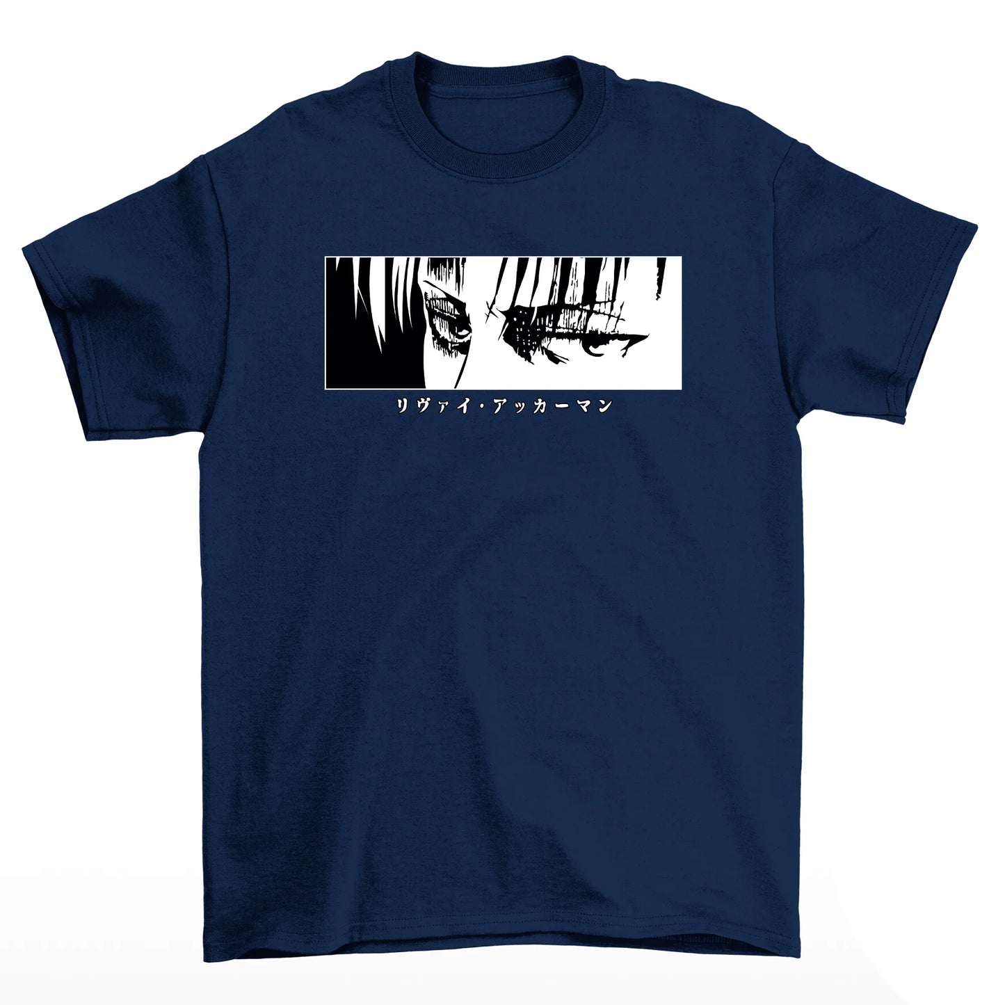 Camiseta Levi Attack On Titan Eyes-azul-marinho