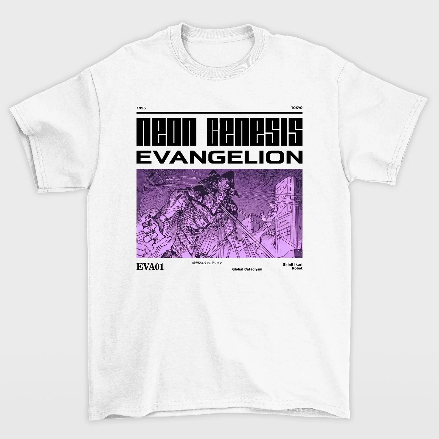 Camiseta Neon Genesis Evangelion Eva 01-branco