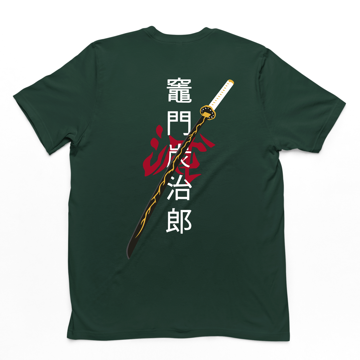 Camiseta Básica verde Tanjiro Kamado do anime Demon Slayer