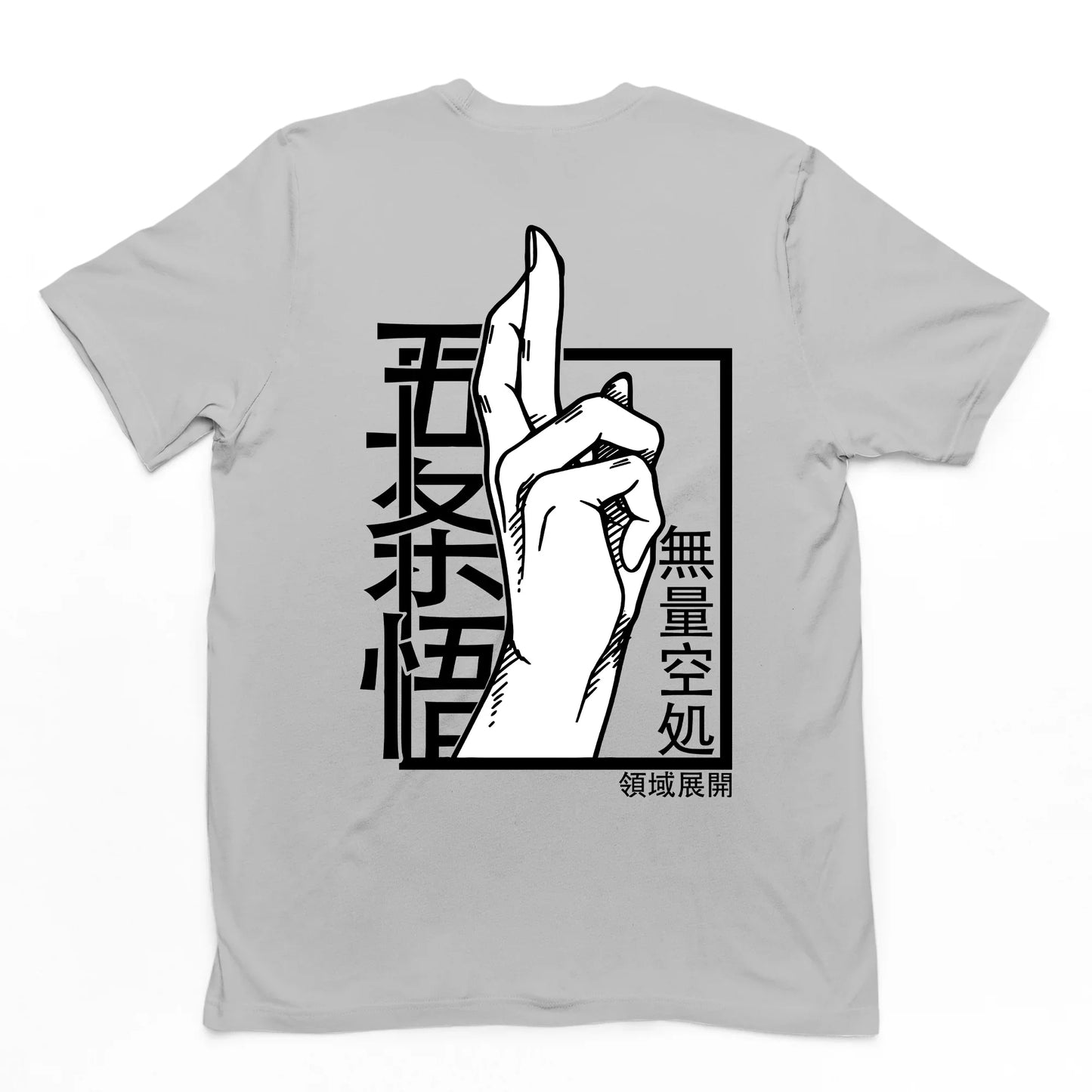 Camiseta Básica cinza Gojou Satoru Anime Jujutsu Kaisen