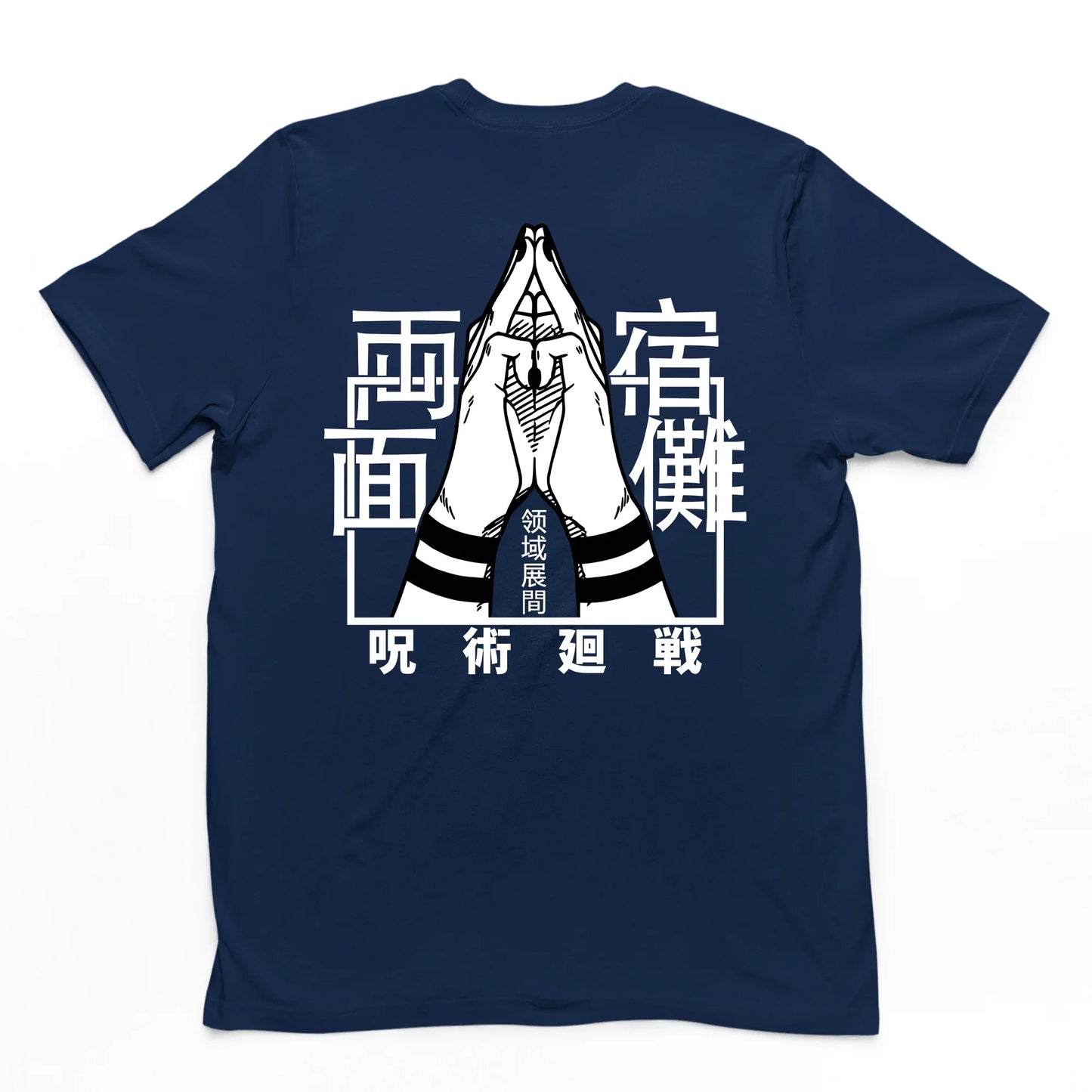 Camiseta Básica Unissex Ryomen Sukuna Domain Expansion- azul-marinho