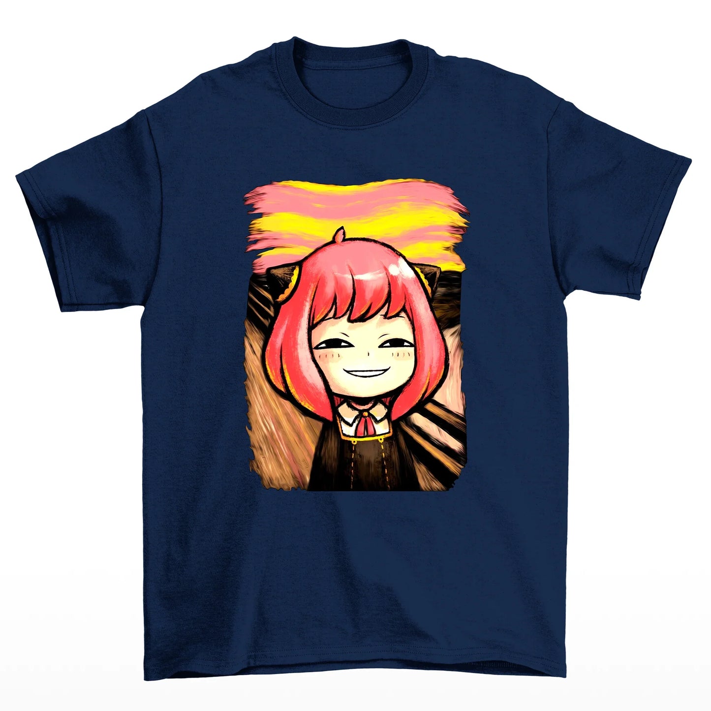 Camiseta Spy x Family Anya Pintura-azul-marinho