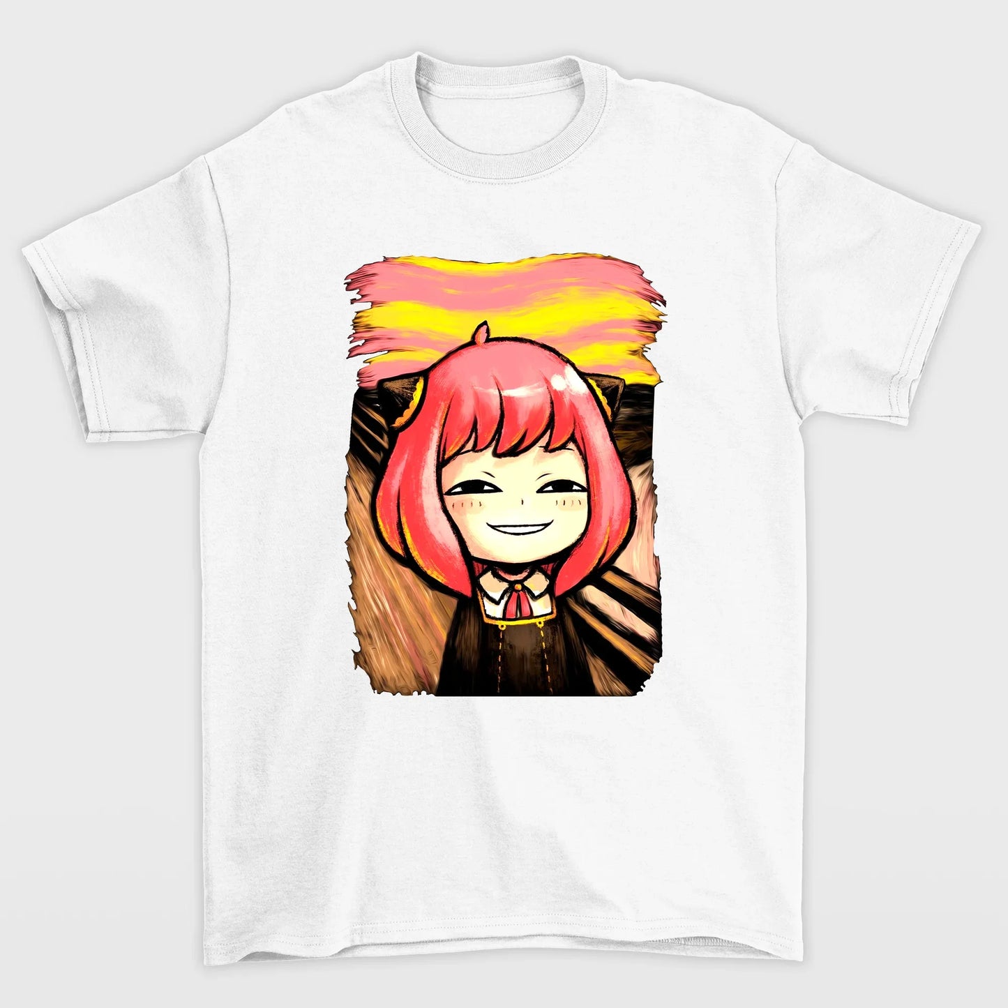 Camiseta Spy x Family Anya Pintura-branco