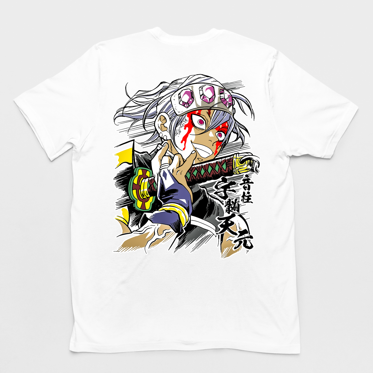 Camiseta Básica branca Hashira do anime Demon Slayer