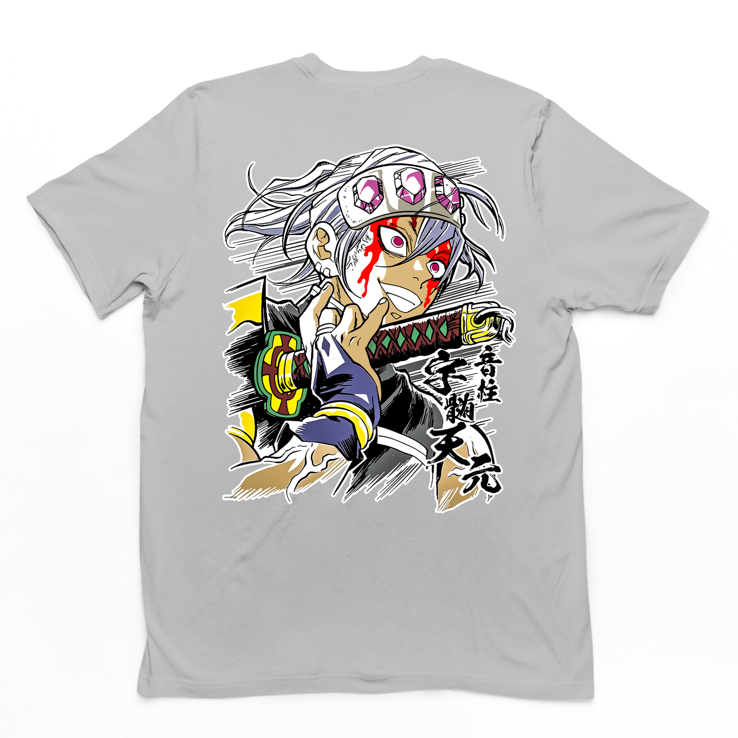 Camiseta Básica cinza Hashira do anime Demon Slayer