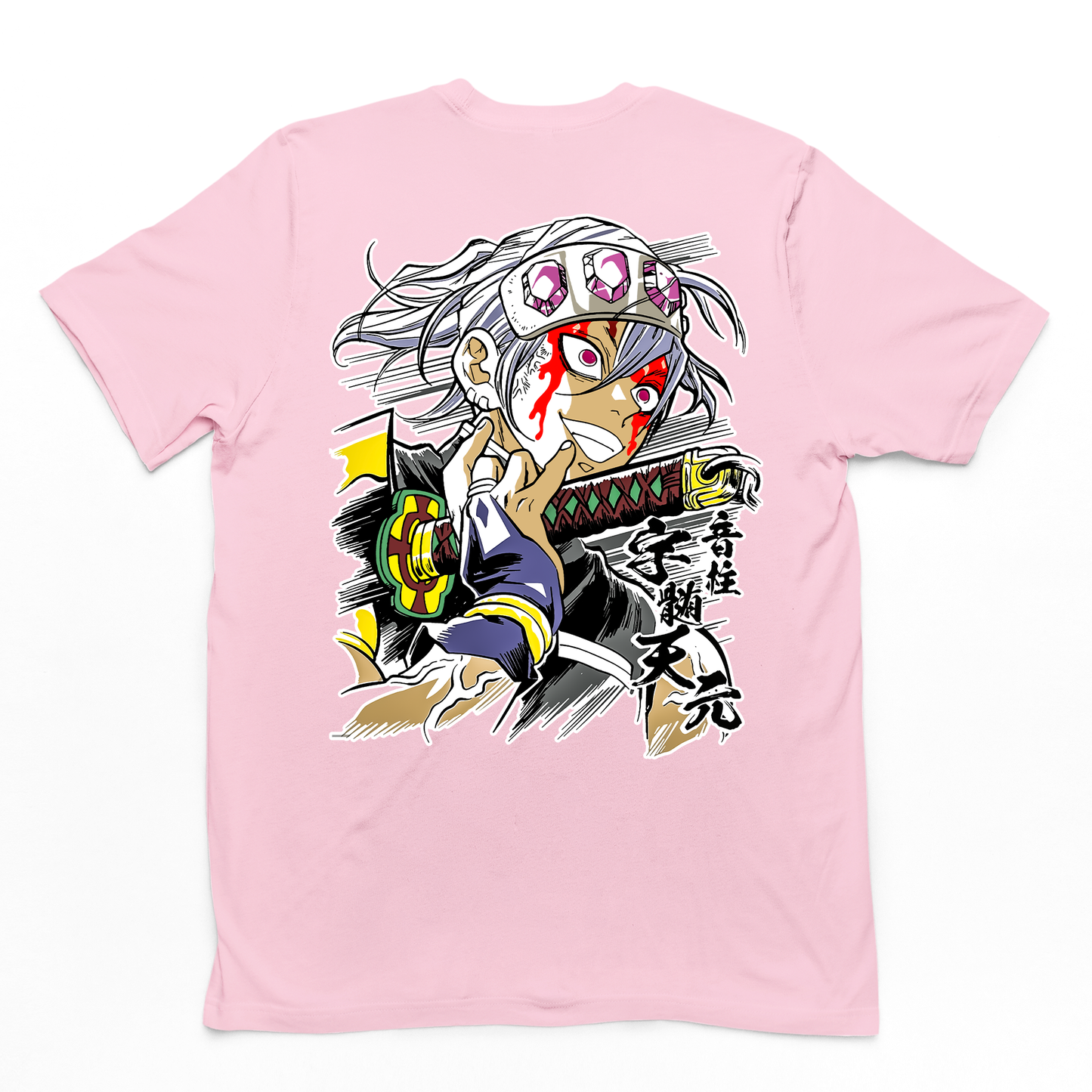 Camiseta Básica rosa bebê Hashira do anime Demon Slayer