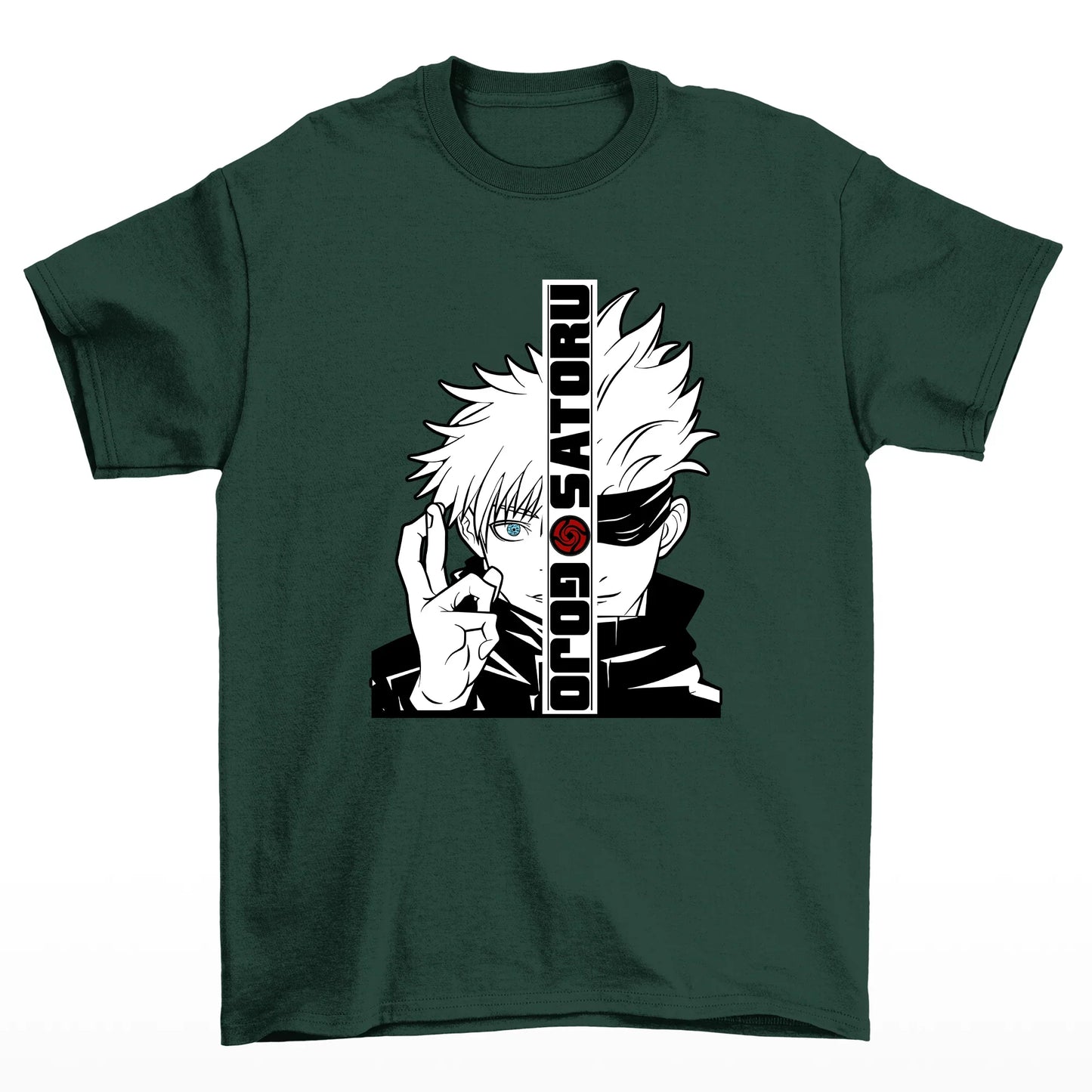Camiseta Básica verde Gojou Satoru Anime Jujutsu Kaisen