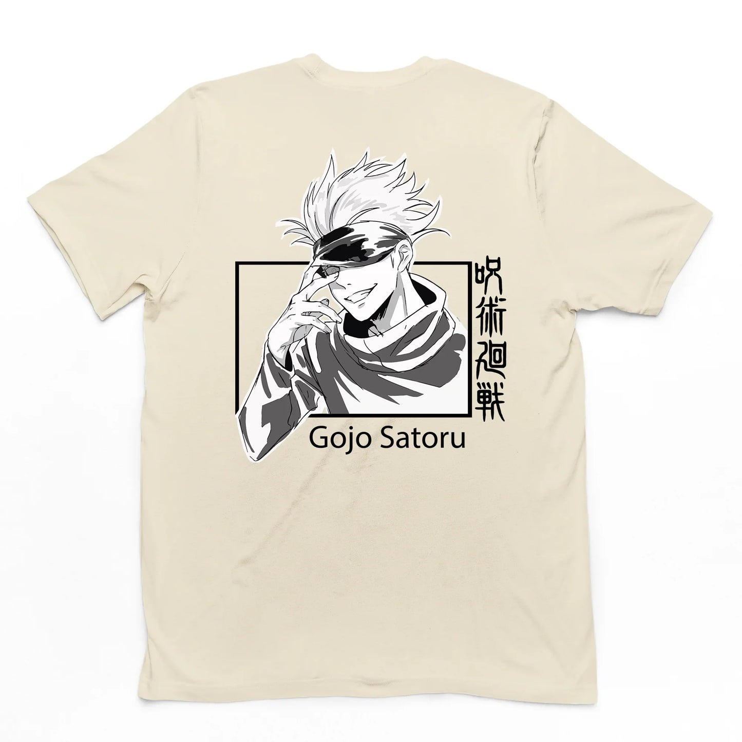 Camiseta Básica Gojou Satoru Anime Jujutsu Kaisen-pérola