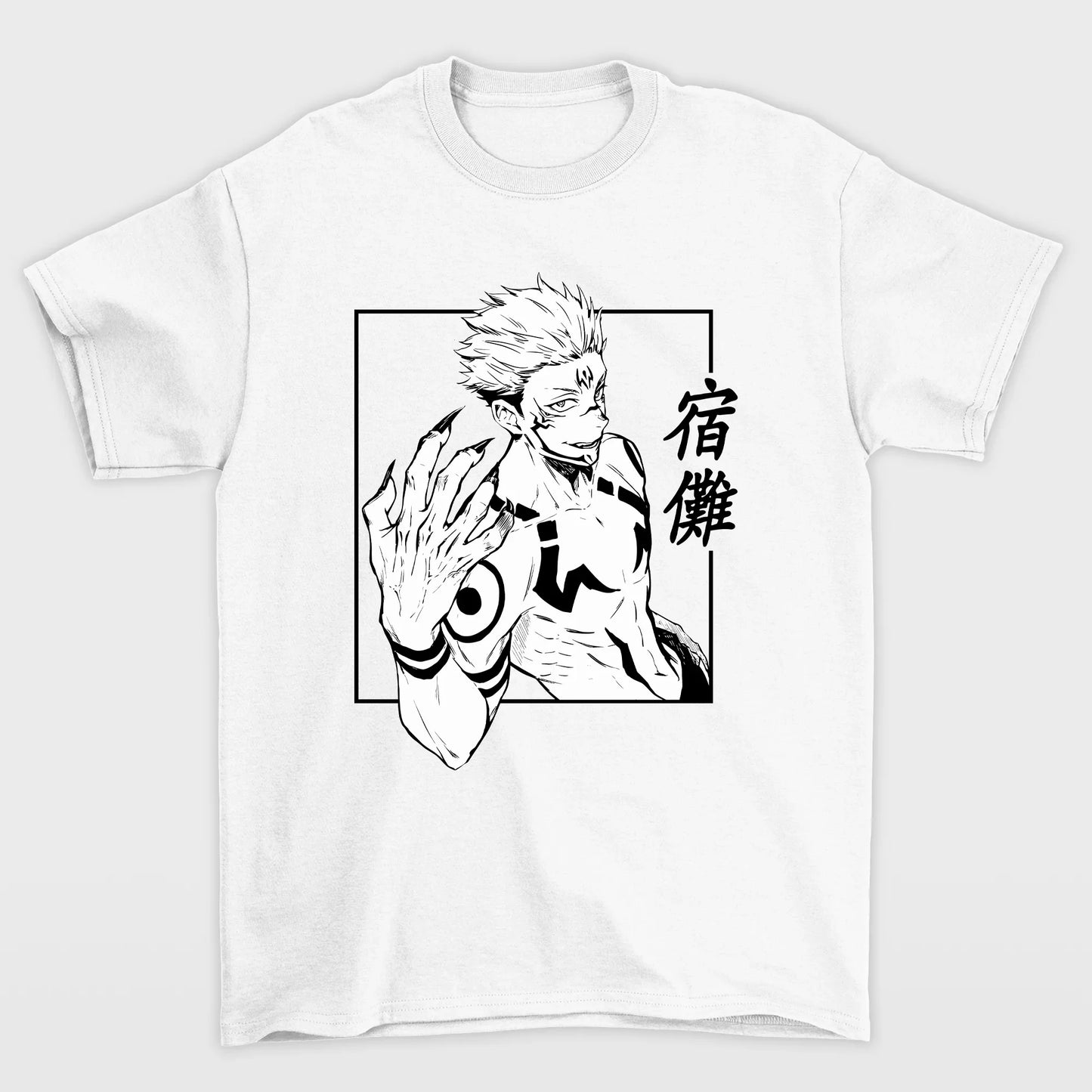 Camiseta Básica Unissex Ryomen Sukuna Domain Expansion- branco