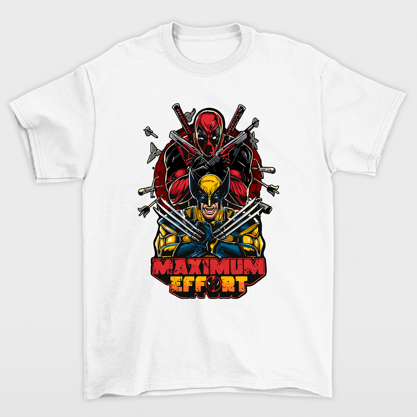 Camiseta Básica Unissex Maximum Effort Wolverine- Branco