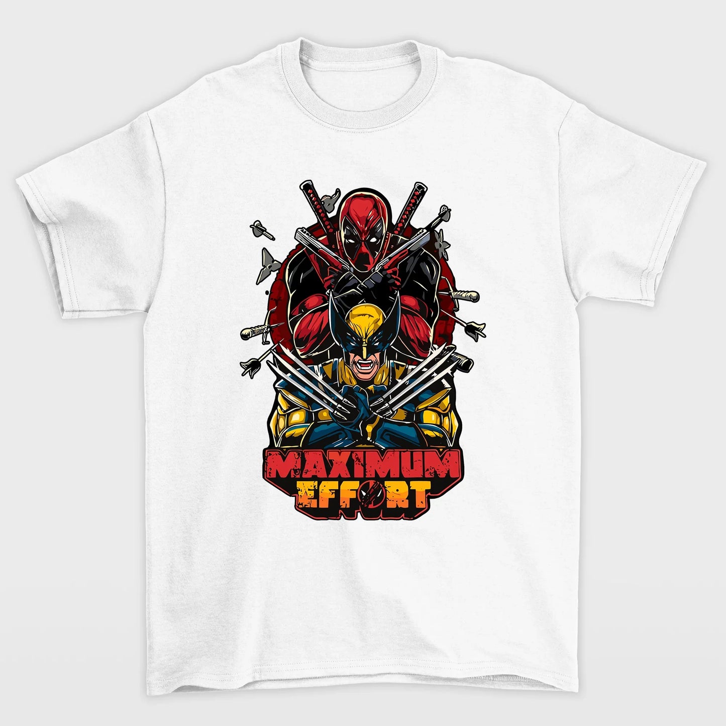 Camiseta Básica Unissex Maximum Effort Wolverine- Branco