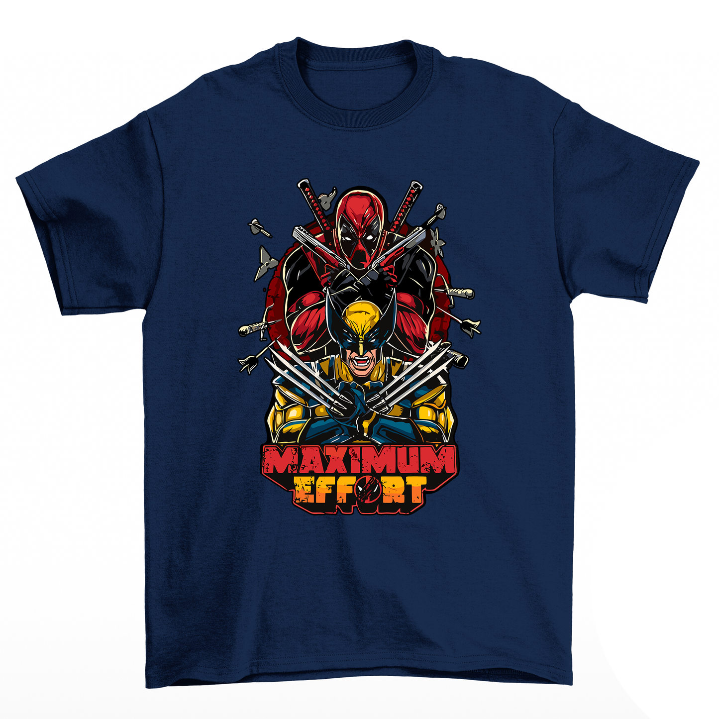 Camiseta Básica Unissex Maximum Effort Wolverine- Azul-Marinho