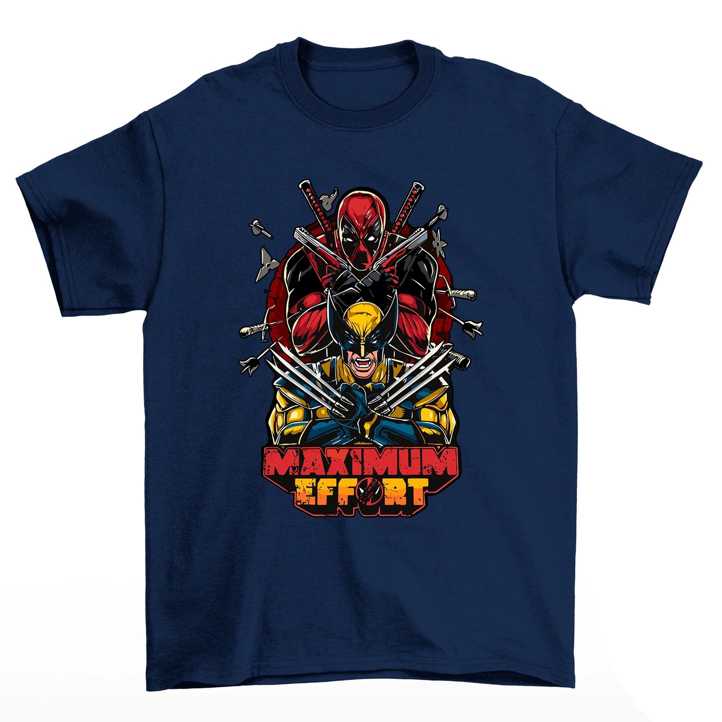 Camiseta Básica Unissex Maximum Effort Wolverine- Azul-Marinho