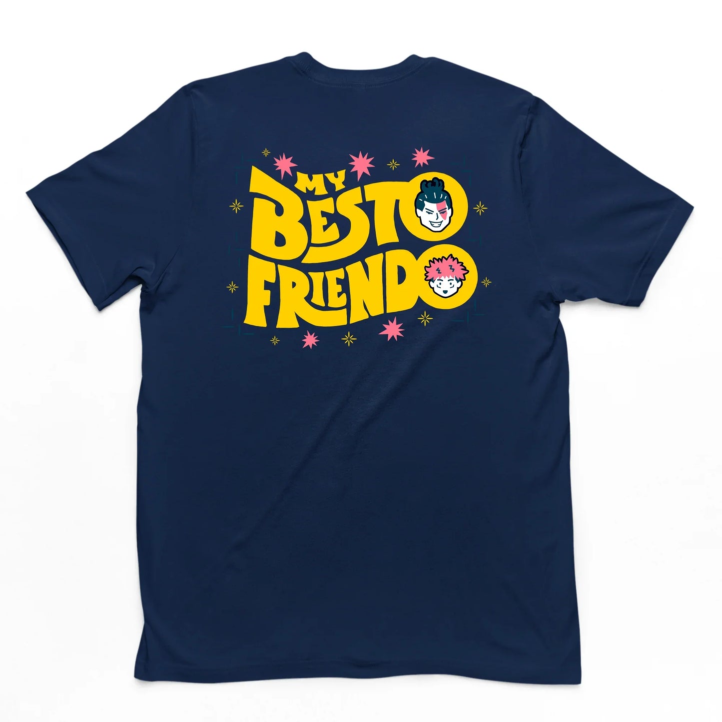 Camiseta Básica Unissex My Besto Friendo Jujutsu Kaisen- AZUL-MARINHO