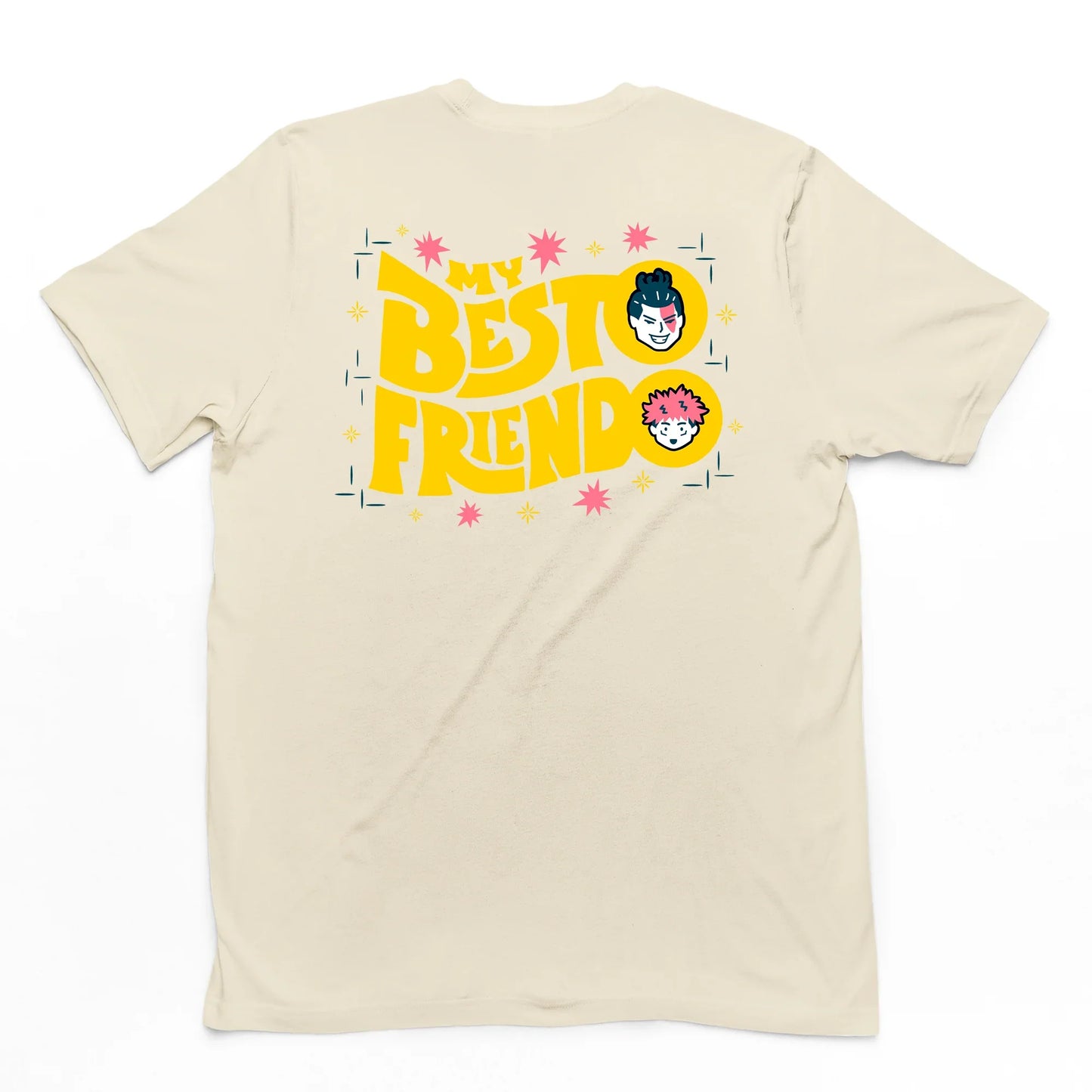 Camiseta Básica Unissex My Besto Friendo Jujutsu Kaisen- PÉROLA