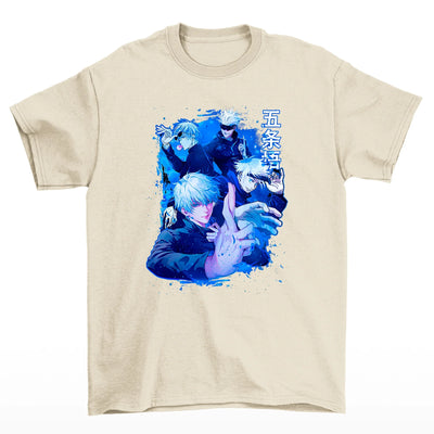 Camiseta Básica Pérola Satoru Gojo do Anime Jujutsu Kaisen