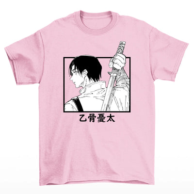 Camiseta Basica Rosa Bebê Yuta Okkotsu do anime Jujutsu Kaisen