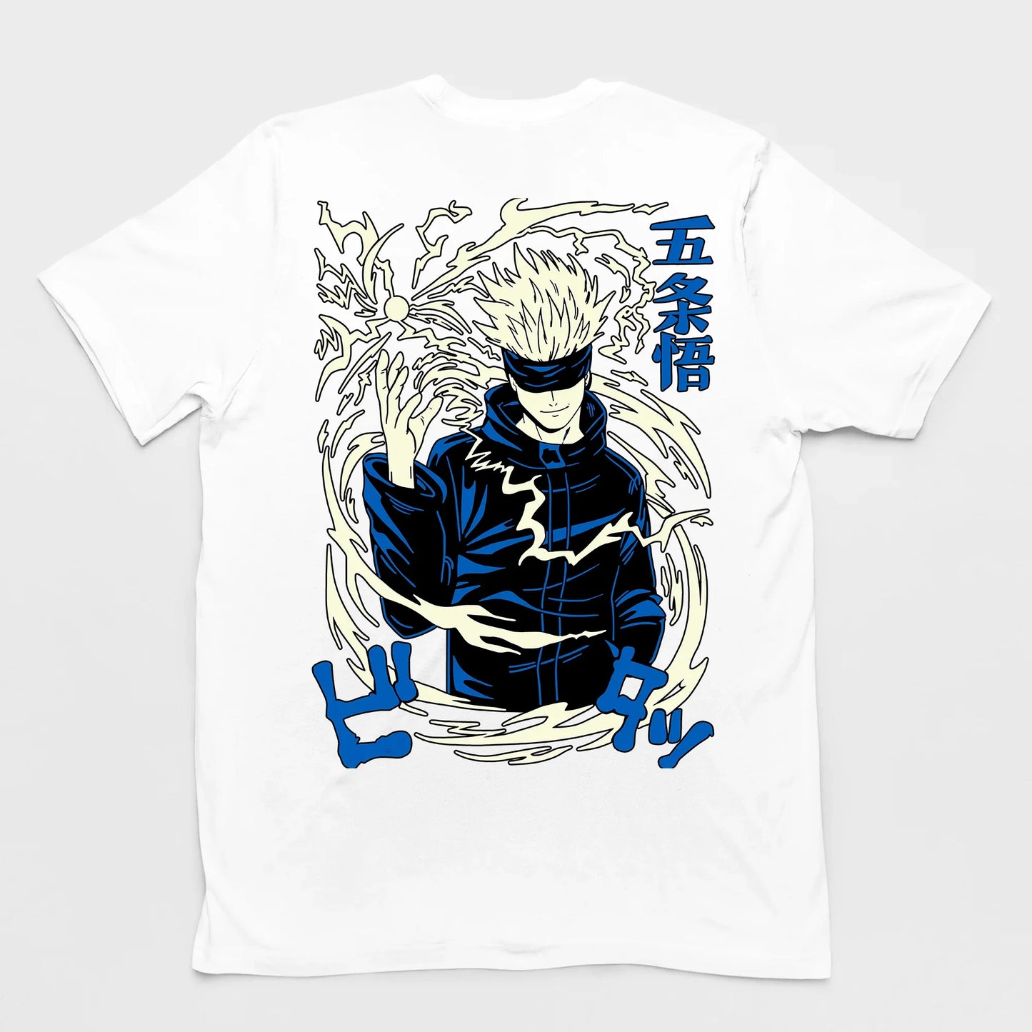 Camiseta Básica Unissex Gojo Satoru Sorceress Jujutsu Kaisen- branco