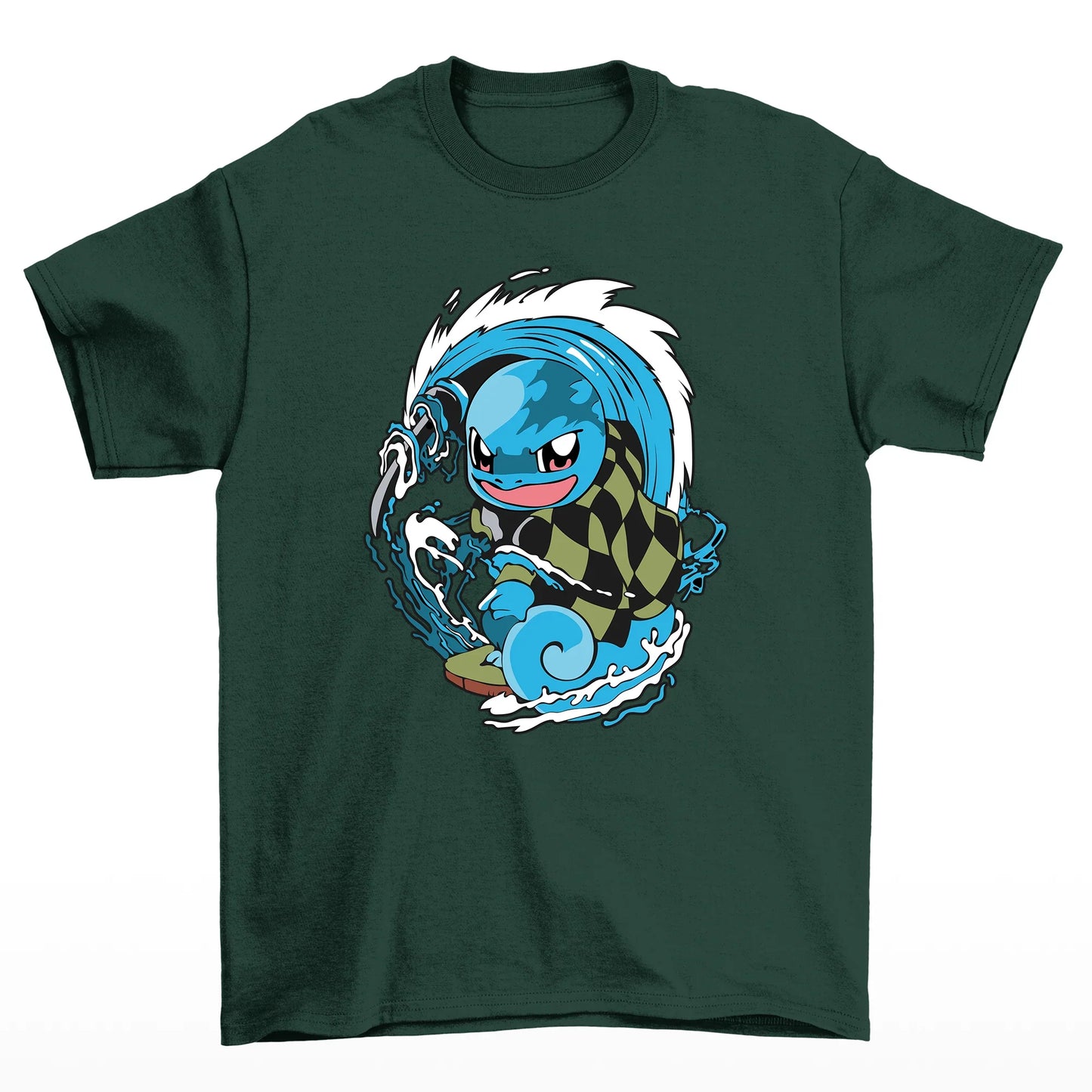 Camiseta Pokemon Squirtle Tanjiro-verde