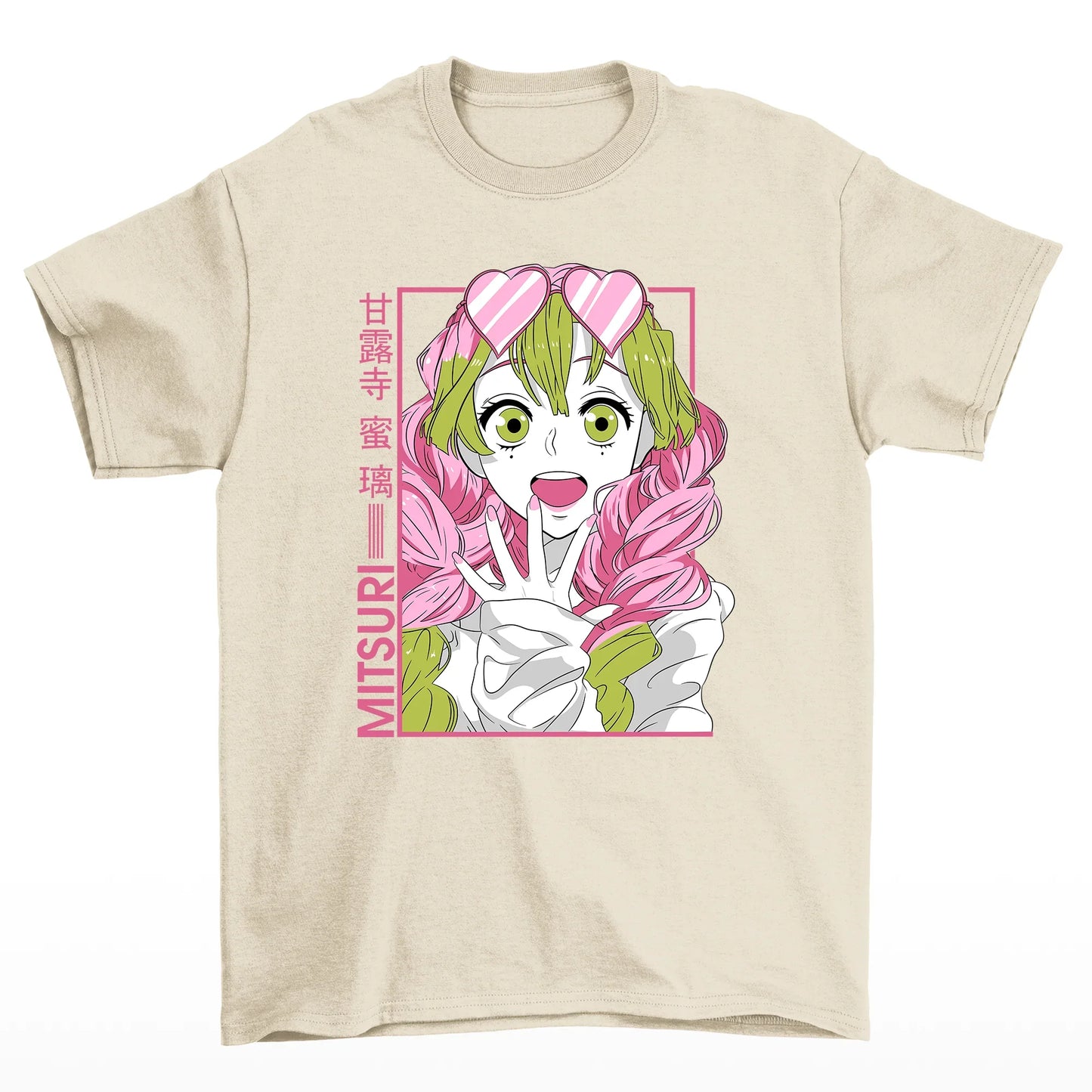 Camiseta Anime Mitsuri Demon Slayer Kimetsu No Yaiba-pérola