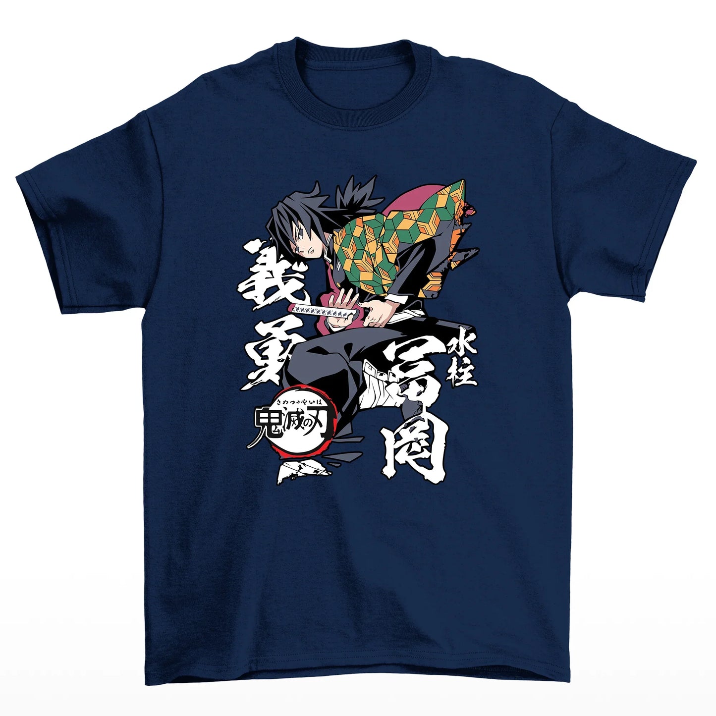 Camiseta Giyu Tomioka Demon Slayer-Azul-Marinho