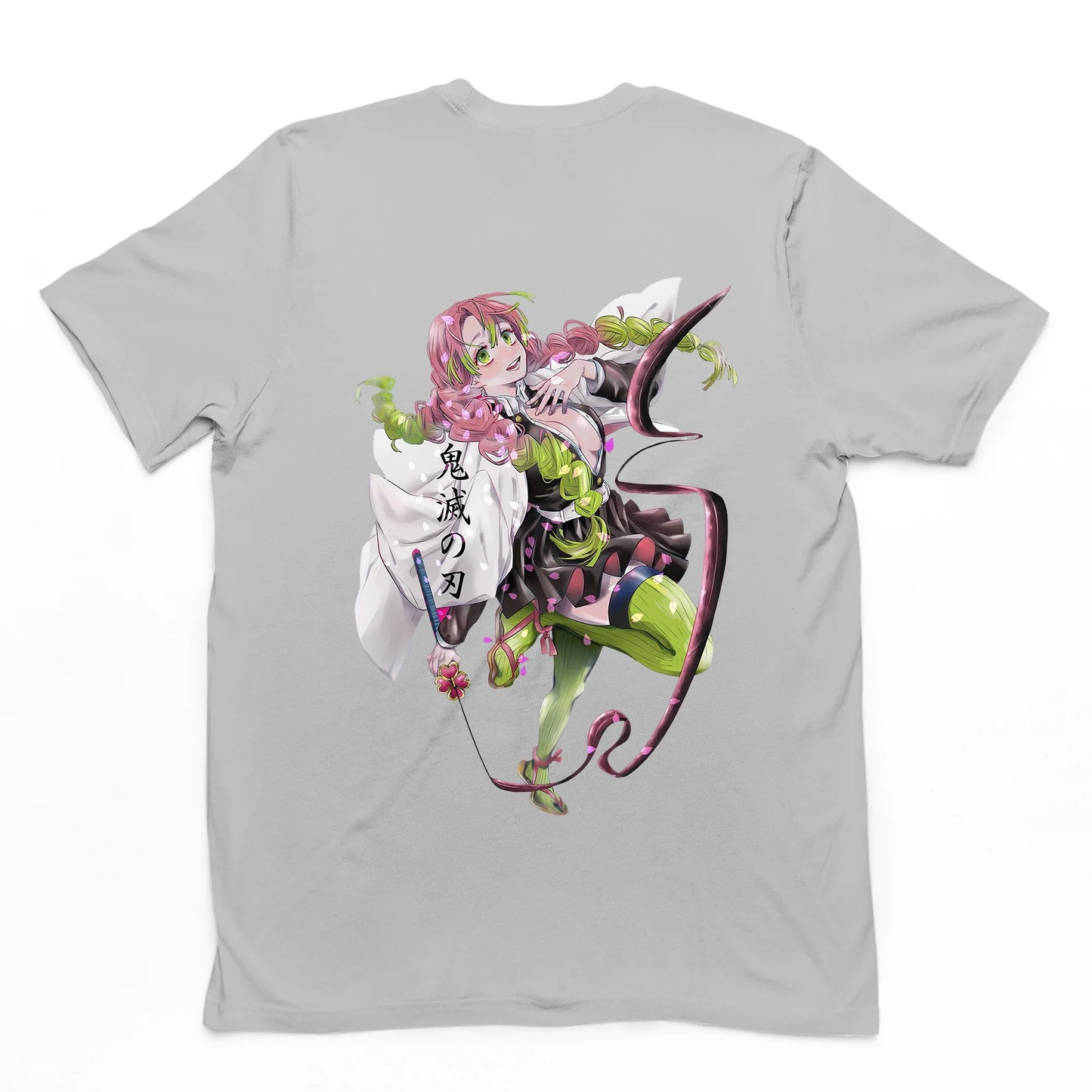 Camiseta Básica Mitsuri Kimetsu no Yaiba-CINZA