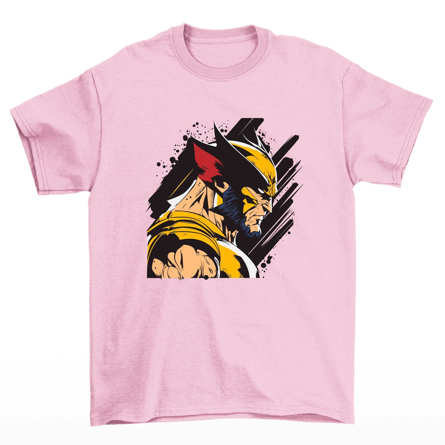 Camiseta Básica Wolverine X-Men- Rosa Bebe