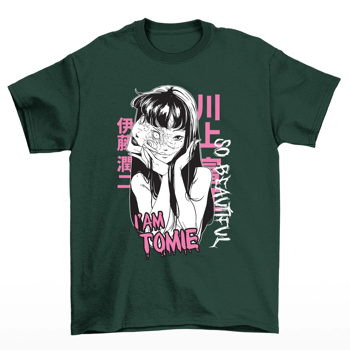 Camiseta Junji Ito Tomie Beautiful-verde