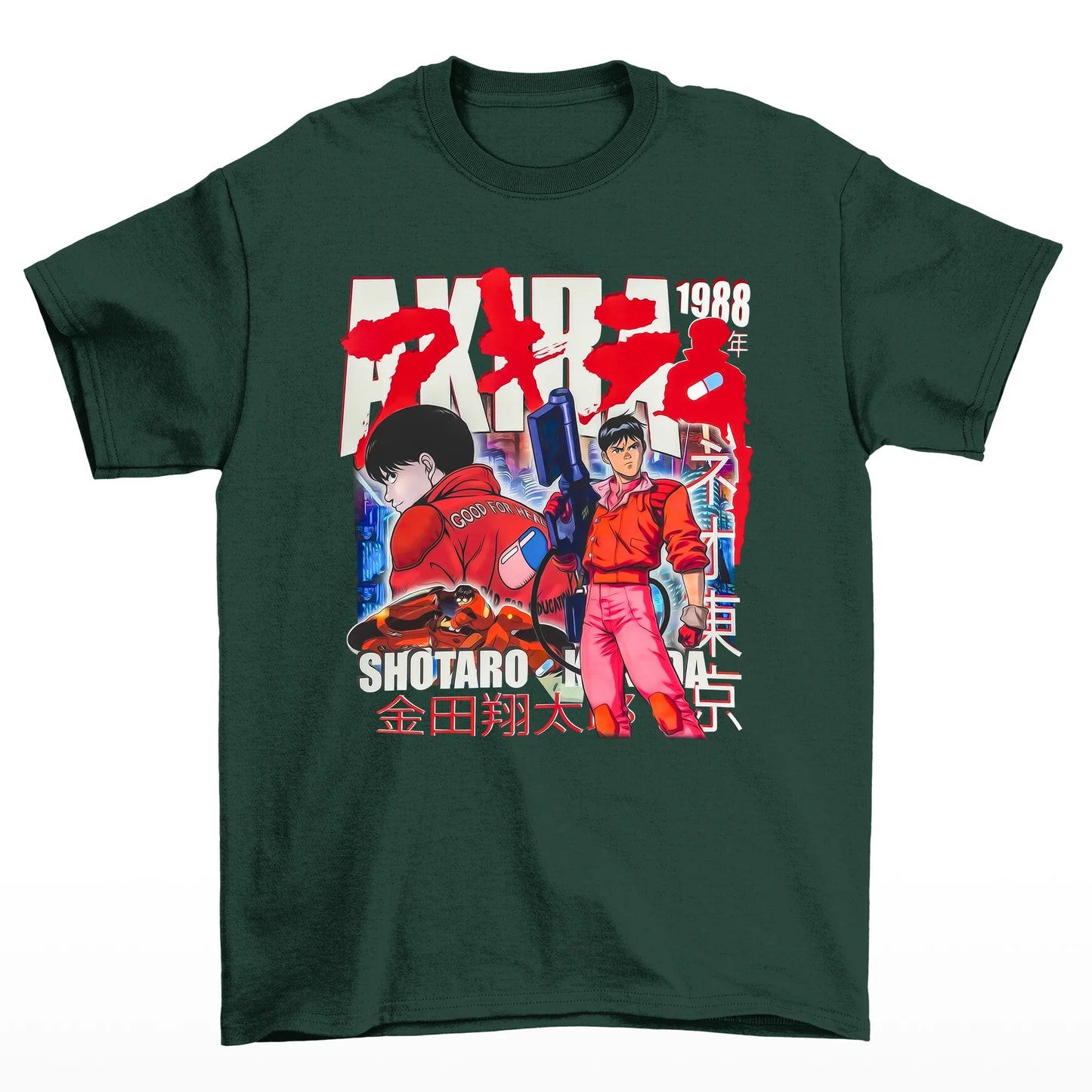 Camiseta Anime Akira Shotaro-verde