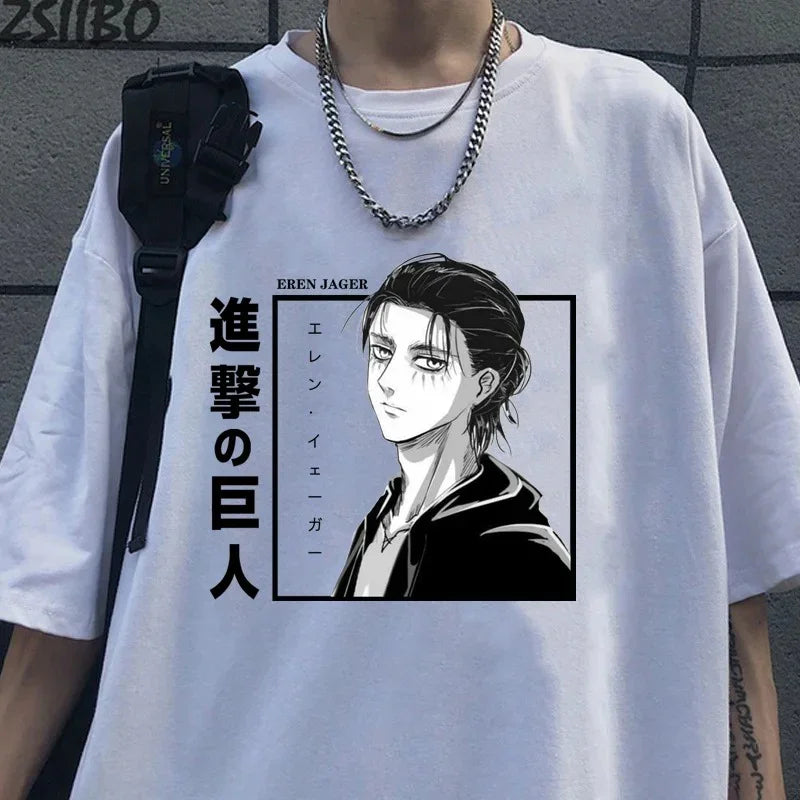 Camiseta Básica Eren Jaeger Anime Attack on Titan