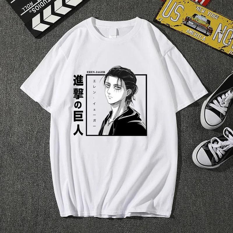 Camiseta Básica Eren Jaeger Anime Attack on Titan