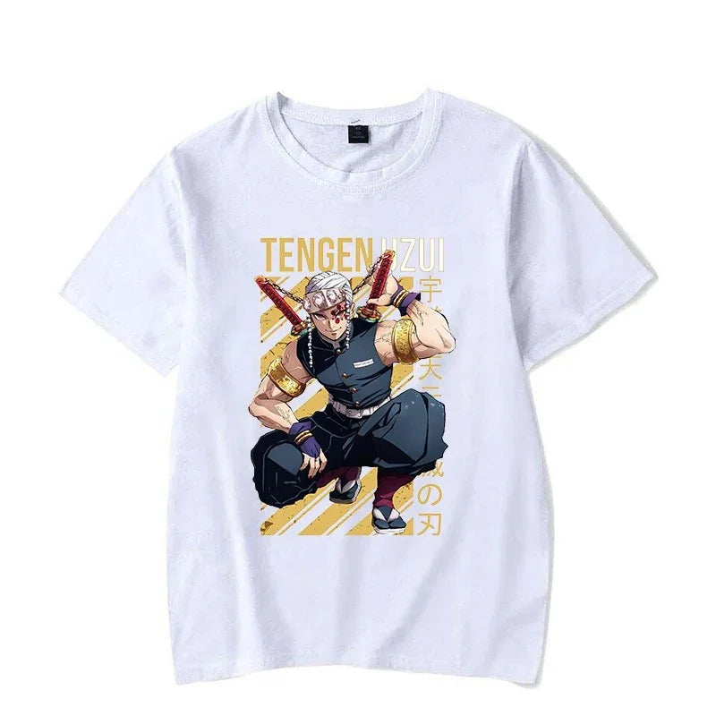 Camiseta Básica Branca Uzui Hashira do anime Demon Slayer