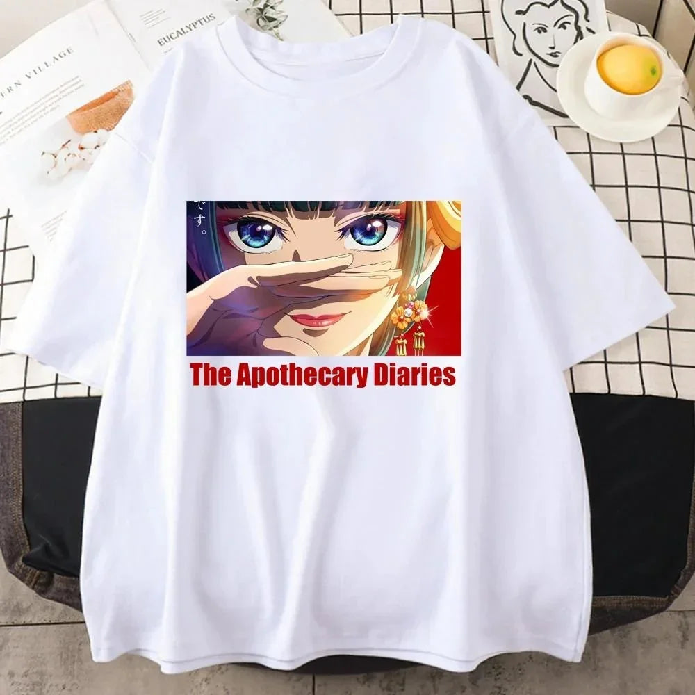 Camiseta Básica Branca Maomao do anime The Apothecary Diaries