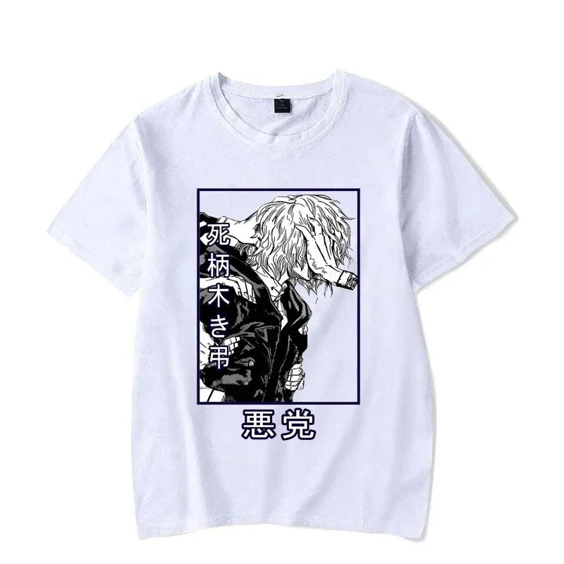 Camiseta Basica Branca Tomura Shigaraki Boku No Hero Academia