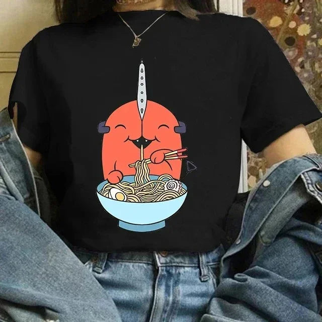 Camiseta Básica Pochita Demon Anime Chainsaw Man