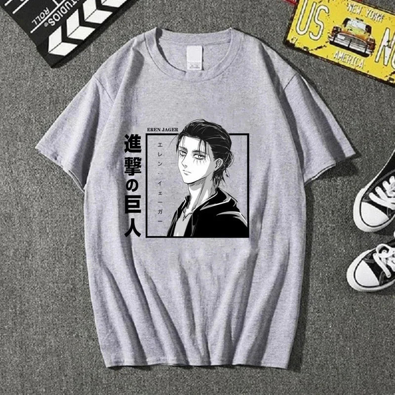 Camiseta Básica Eren Jaeger Anime Attack on Titan