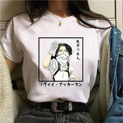 Camiseta Básica Levi Ackerman do anime Attck On Titan
