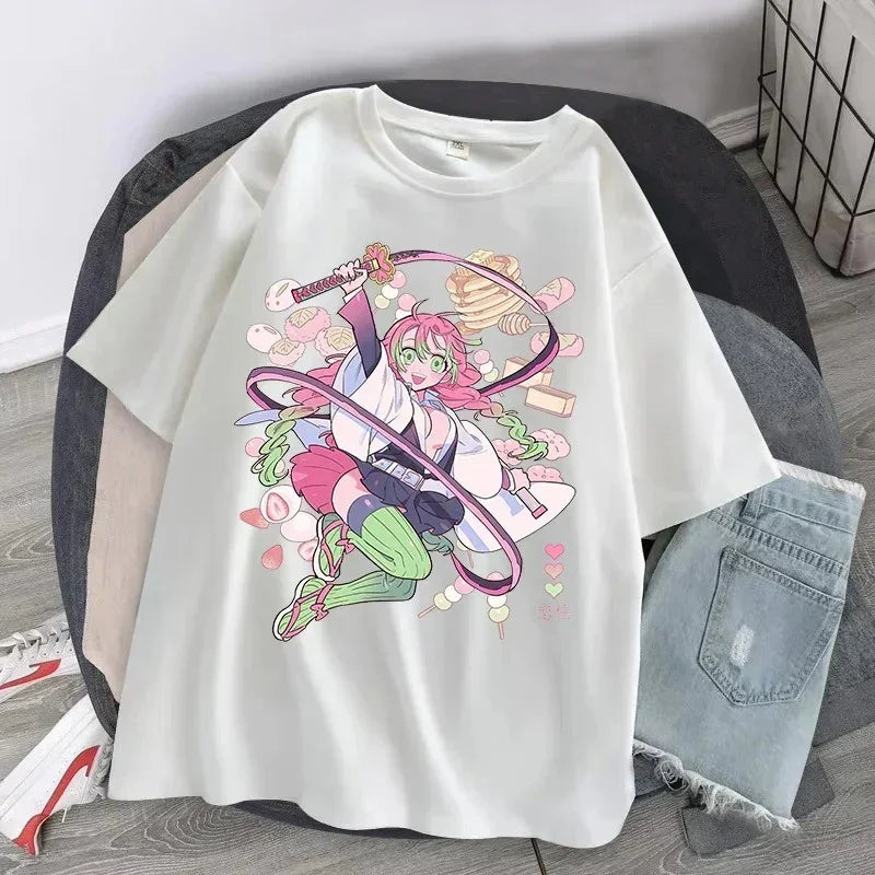 Camiseta Básica Mitsuri Kanroji Anime Demon Slayer