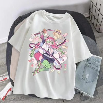 Camiseta Básica Mitsuri Kanroji Anime Demon Slayer